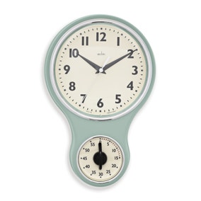 Acctim Kitchen Time Retro Quartz Timer Wall Clock