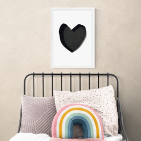 East End Prints Black Heart Print