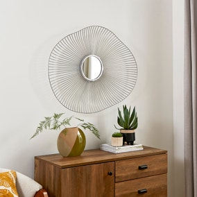 Organic Shape Wire Indoor Outdoor Wall Mirror