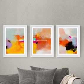 Set of 3 East End Prints Yellow Blush Gallery Wall Framed Prints