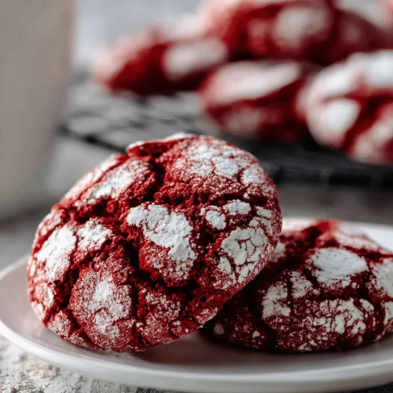 Red Velvet Crinkle Cookies