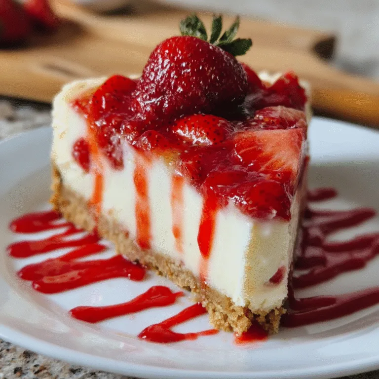 White Chocolate Strawberry Cheesecake – A Decadent Slice of Bliss