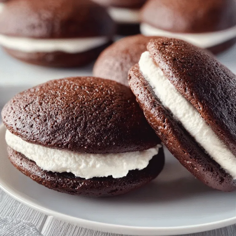 Soft Whoopie Pies with Marshmallow Filling – A Classic Treat with a Fluffy Twist