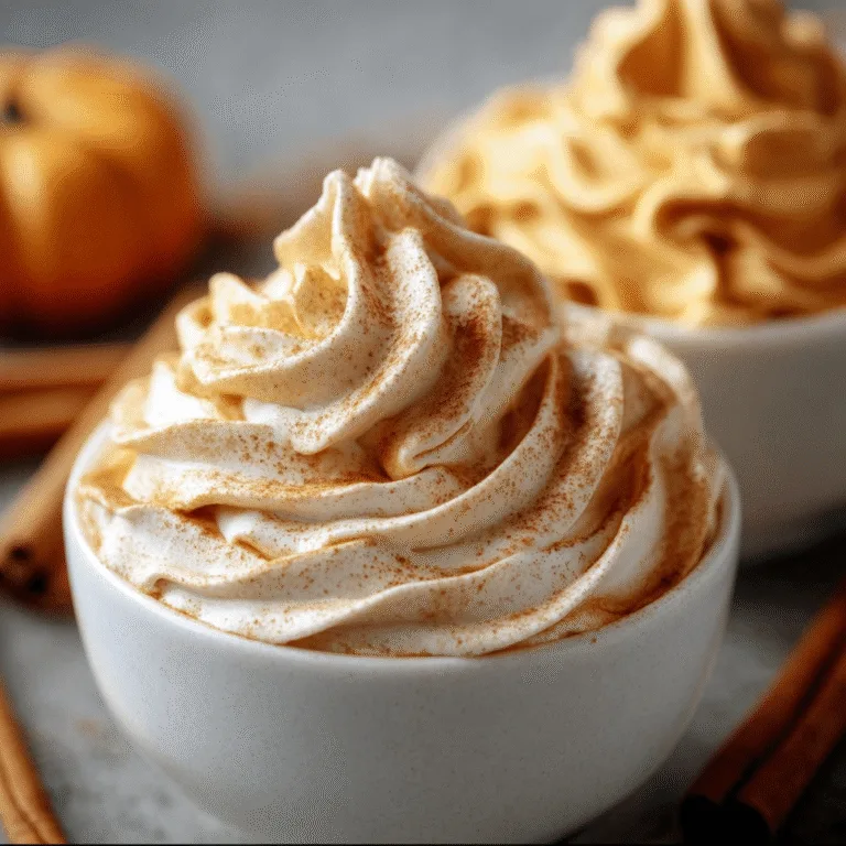 Pumpkin Whipped Cream Topping – A Cozy Fall Delight