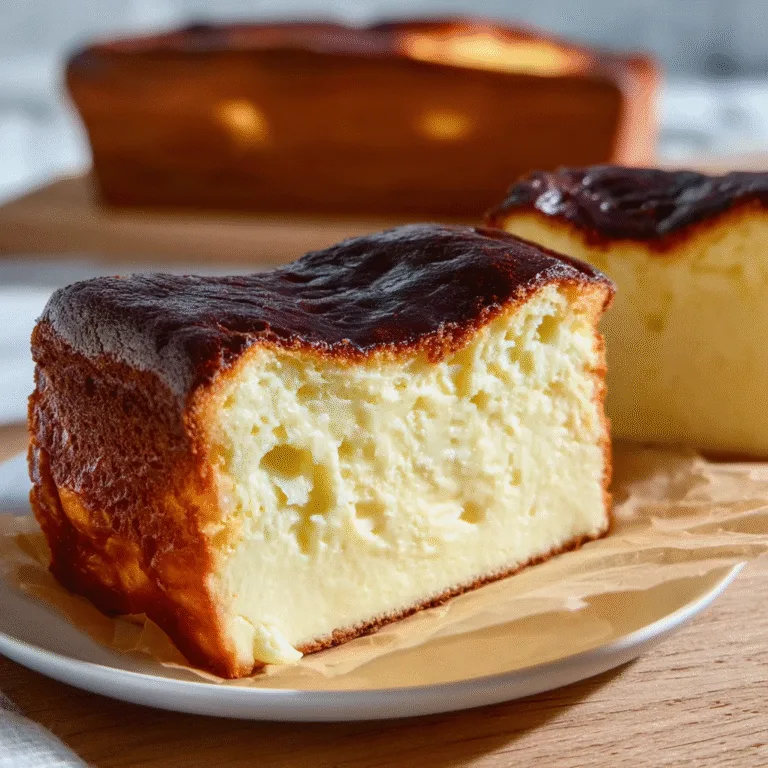 Burnt Basque Cheesecake Loaf – Creamy, Rustic, and Irresistible