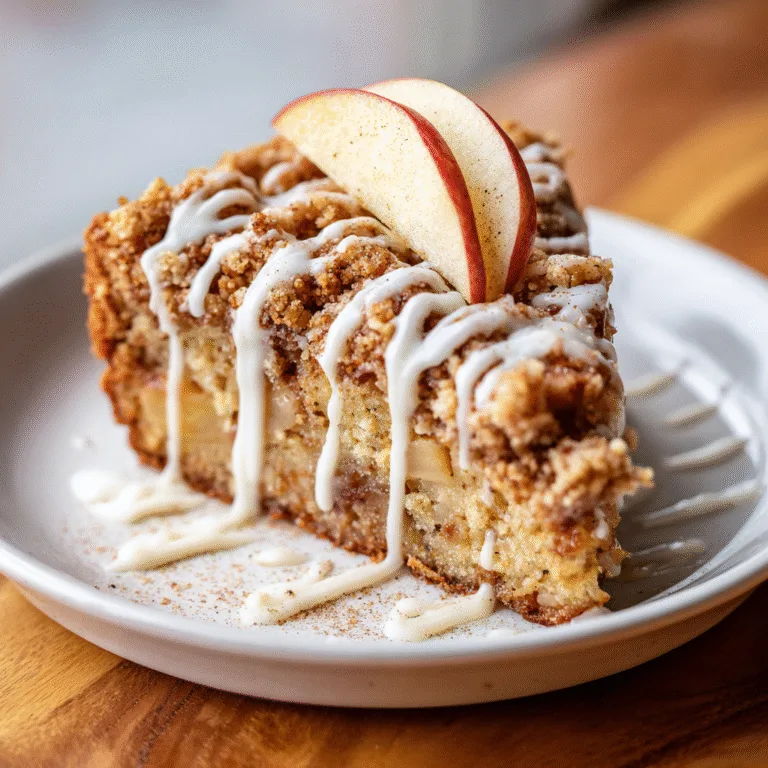 Apple Crumb Cake with Cinnamon Apple Drizzle – A Cozy Autumn Hug in Every Bite