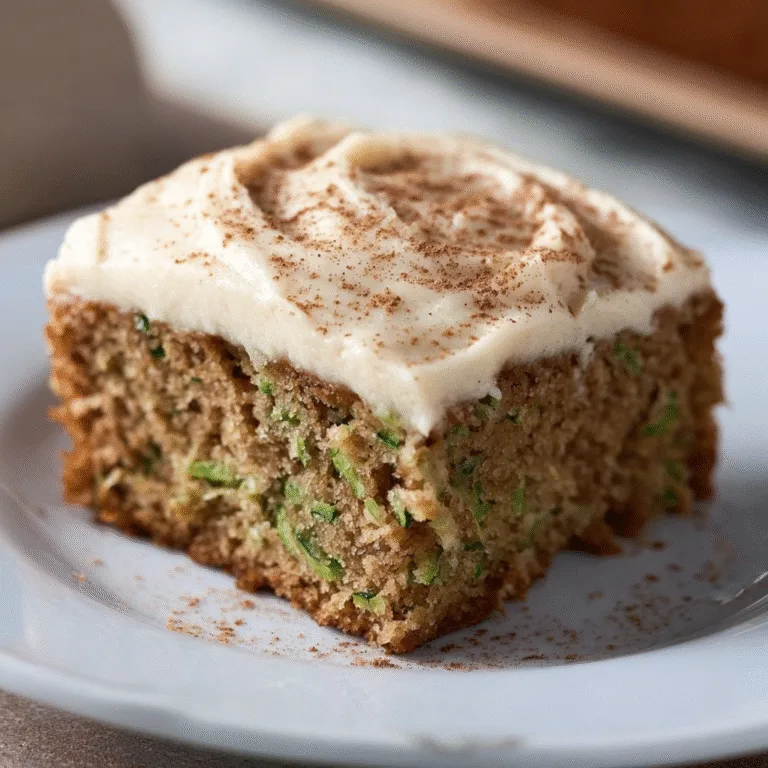 Zucchini Cake with Cinnamon Cream Cheese Frosting – Moist, Spiced, and Irresistibly Cozy