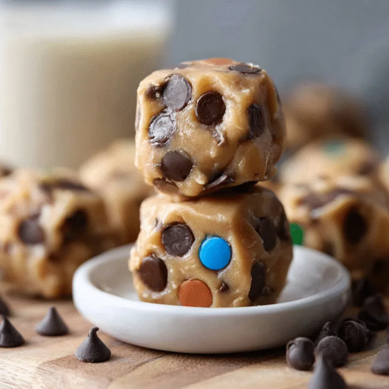 No-Bake Cookie Dough Bites – Safe-to-Eat, Sweet Little Treats