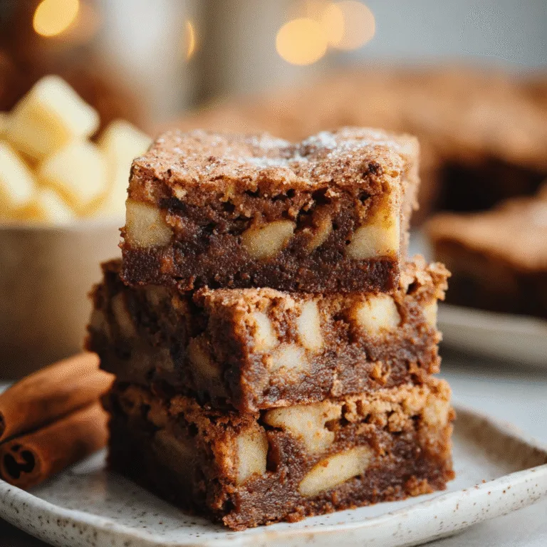 Chewy Apple Brownies (Apple Cinnamon Blondies) – The Cozy Fall Treat You’ll Crave
