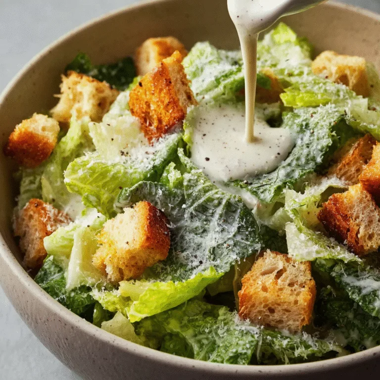 Creamy Homemade Caesar Dressing – Rich, Tangy, and Perfectly Balanced