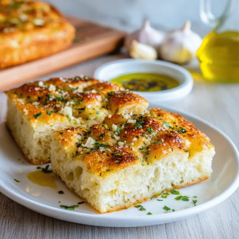 Garlic Parmesan Focaccia Bread – Soft, Golden, and Irresistibly Buttery with Every Bite