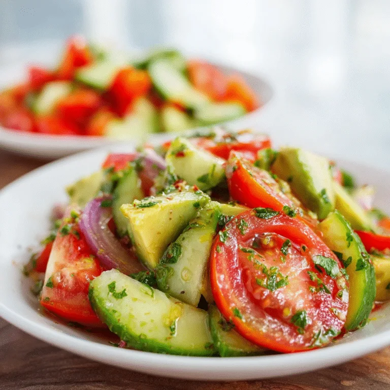 Cucumber Tomato Avocado Salad – Fresh, Bright, and Naturally Delicious
