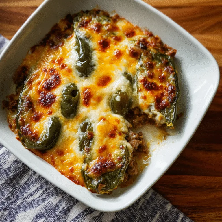 Baked Beef Chiles Rellenos Casserole – A Comforting, Cheesy, Flavor-Packed Twist on a Classic Favorite