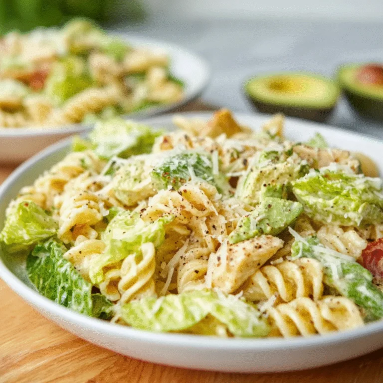 Creamy Caesar Pasta Salad with Avocado – A Cool, Comforting Twist on a Classic Favorite