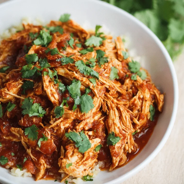 Easy Crockpot Salsa Chicken (4 Ingredients!) – The Easiest Dump-and-Go Dinner Ever