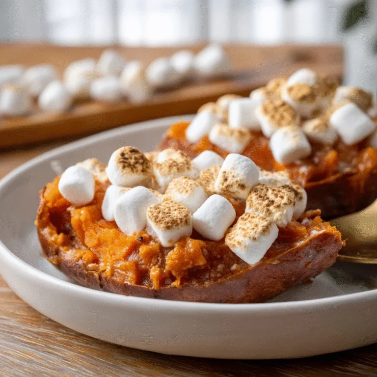 Crockpot Sweet Potatoes with Marshmallows – Cozy, Sweet, and Completely Hands-Off