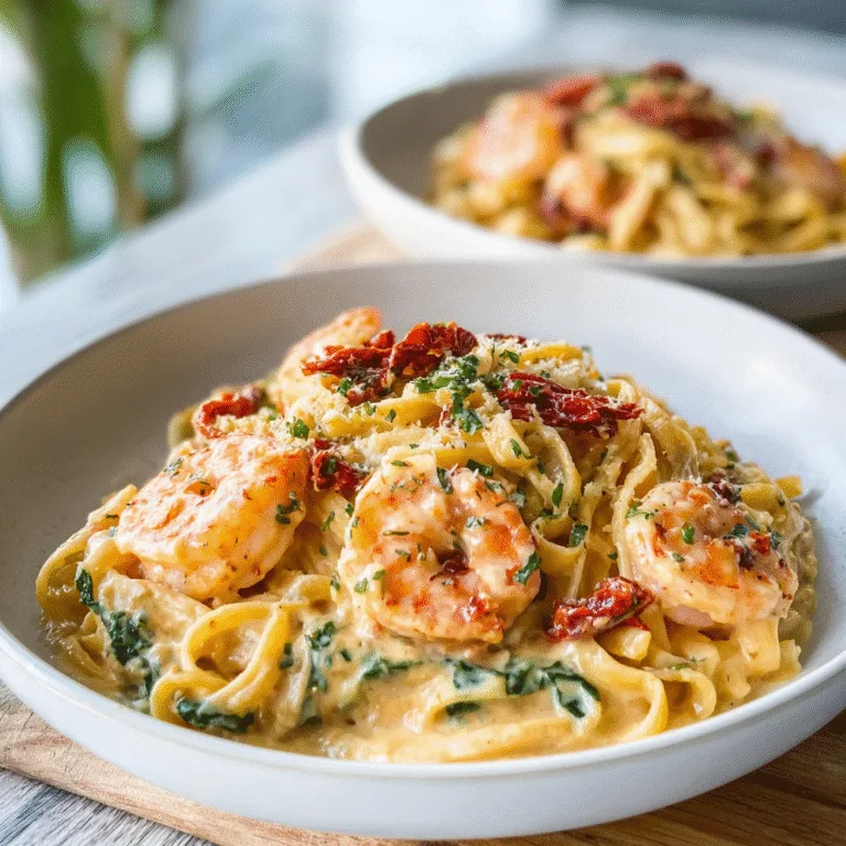 Creamy Tuscan Shrimp Linguine – A Decadent, Restaurant-Quality Pasta You Can Make at Home