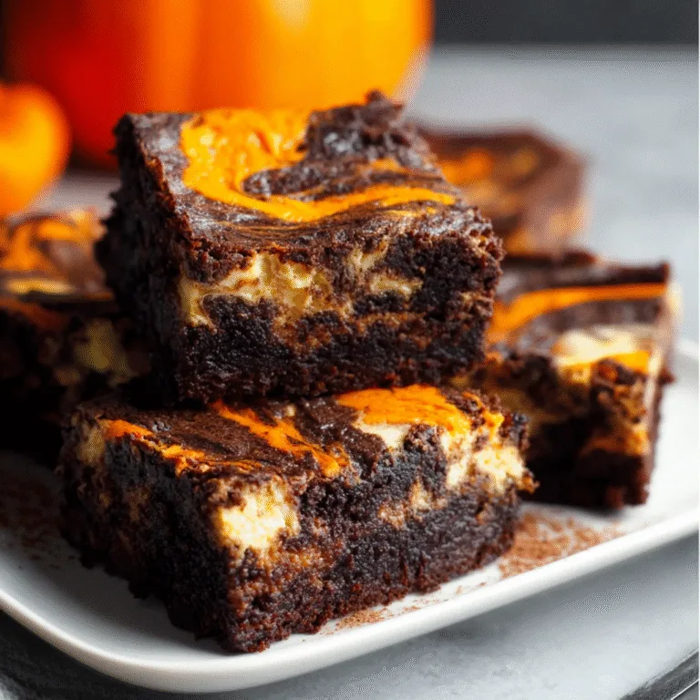 Halloween Cream Cheese Swirl Brownies – Spooky, Swirly, Fudgy Magic in Every Bite