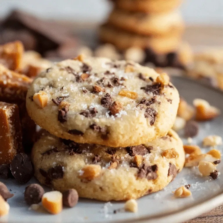 Sweet Chocolate Chip and Toffee Shortbread Cookies – Buttery, Crunchy, and Irresistibly Sweet