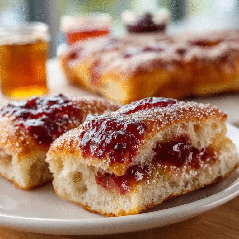 Jam Donut Focaccia – Pillowy, Sweet, Jam-Filled Magic in Every Bite
