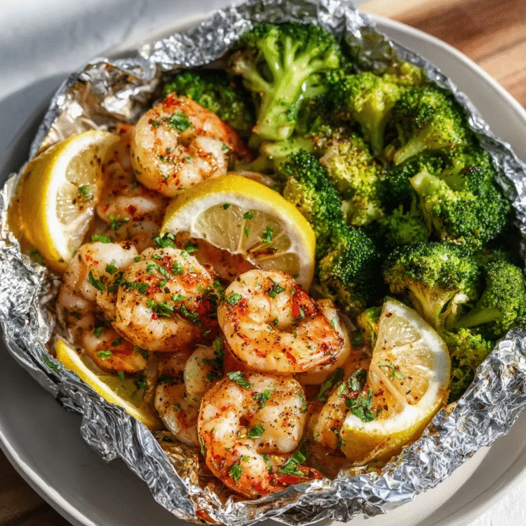 Shrimp and Broccoli Foil Packs – Easy, Flavorful, and Perfect for Busy Nights