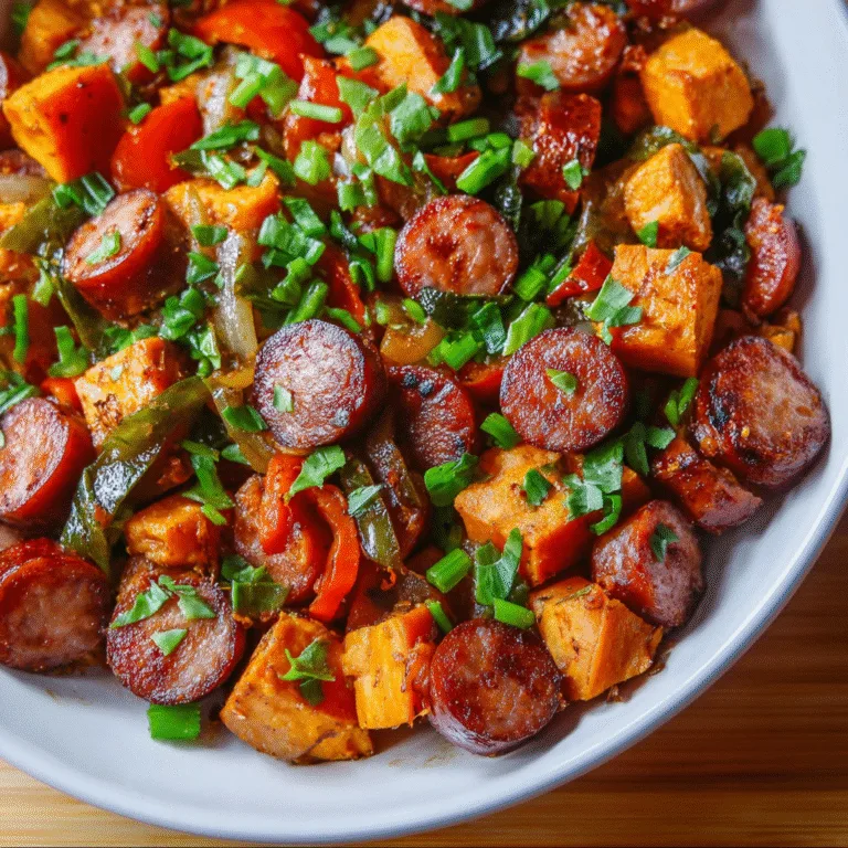 Smoked Sausage and Sweet Potato Stir-Fry – A Cozy, Flavor-Packed Skillet Meal