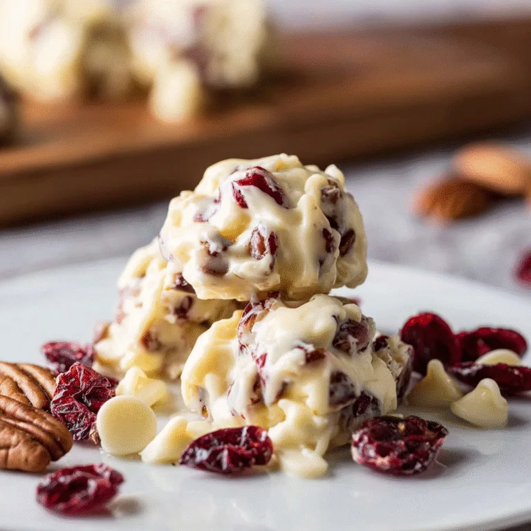 White Chocolate Cranberry Pecan Clusters – Sweet, Crunchy, Festive Little Delights