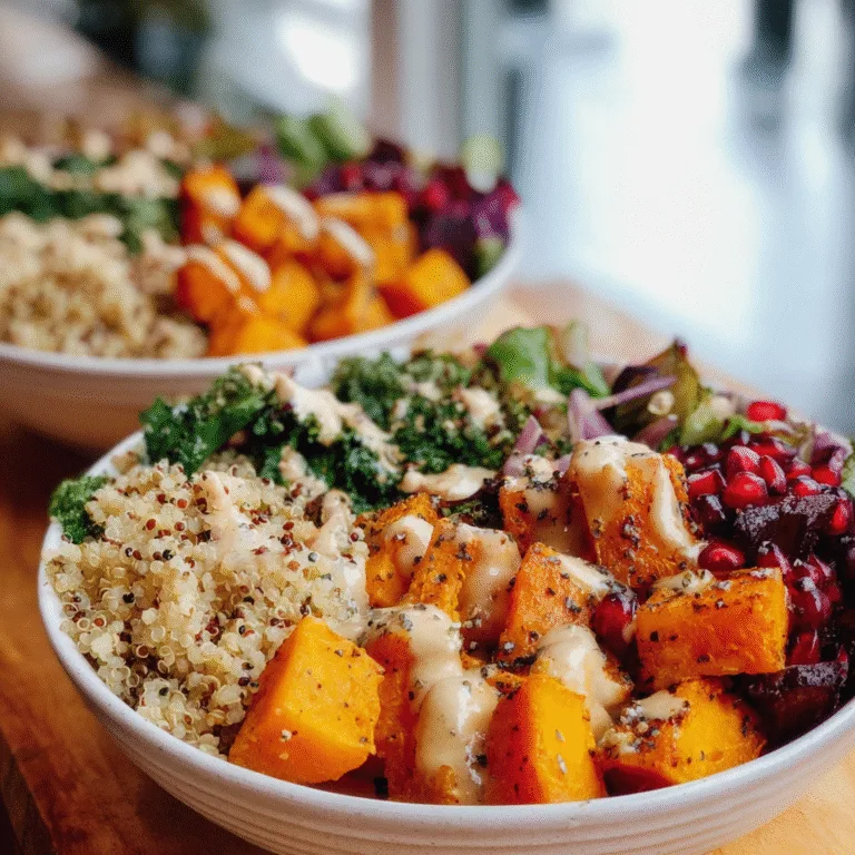 Roasted Butternut Squash & Quinoa Harvest Bowl – Cozy, Colorful, and Full of Fall Flavor