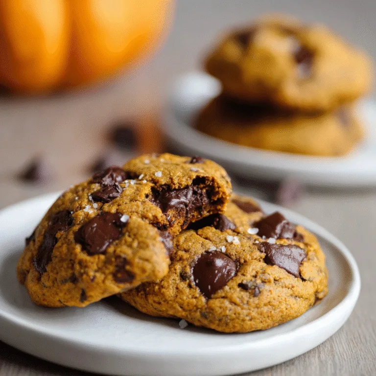 Chewy Pumpkin Chocolate Chip Cookies – Soft, Thick, Cozy, and Packed with Fall Flavor