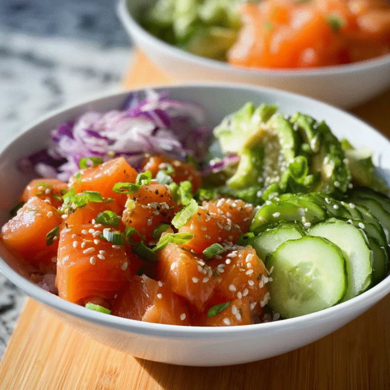 Salmon Poke Bowl – A Fresh, Flavor-Packed Bowl of Happiness