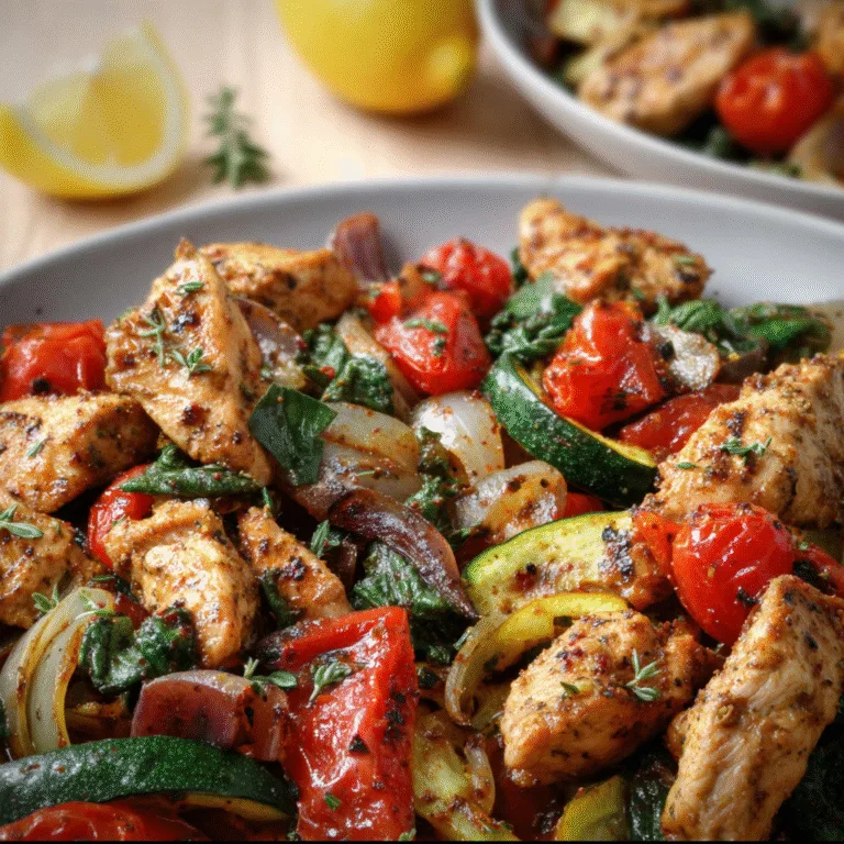 Mediterranean Chicken Stir Fry (30 Minutes, One Pan) – Fresh, Colorful & Weeknight Easy
