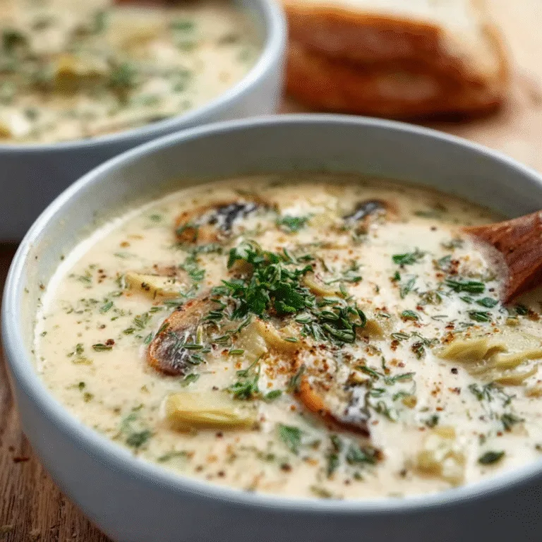 Creamy Artichoke Soup – A Silky, Comforting Bowl of Elegant Flavor