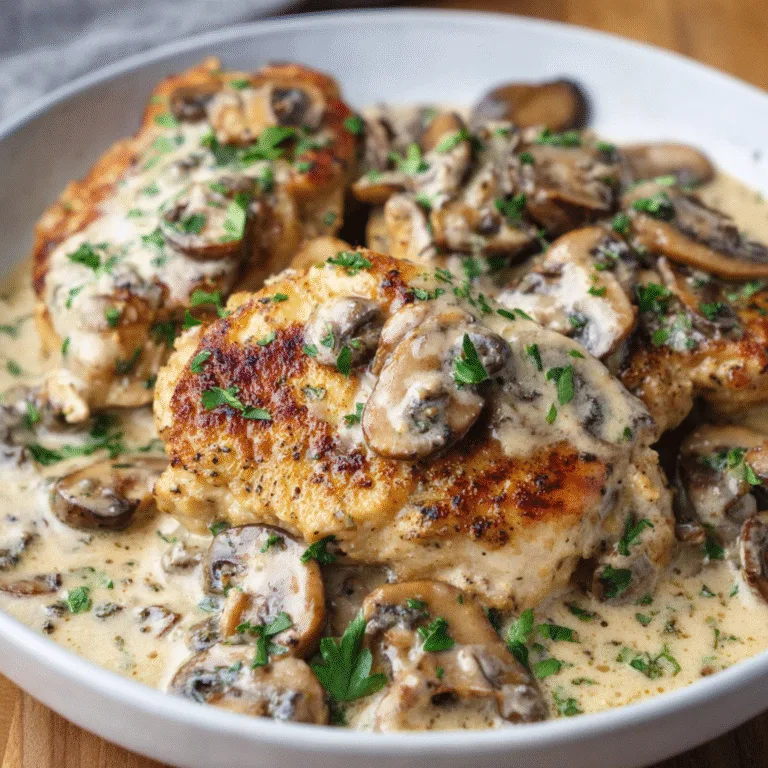 Boursin Chicken – Creamy Garlic Herb Mushroom Chicken Perfection