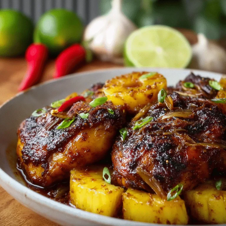 Baked Jamaican Pineapple Jerk Chicken – Sweet, Spicy, and Irresistible