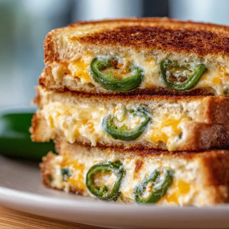 Roasted Jalapeño Dip Grilled Cheese – Spicy, Creamy, Irresistibly Melty Comfort Food