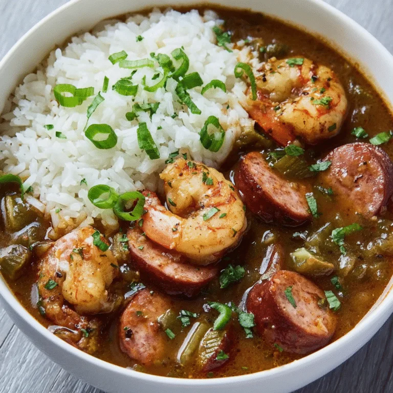 Hearty Louisiana Gumbo with Shrimp & Andouille – A Soulful Southern Stew Loaded with Tradition and Flavor