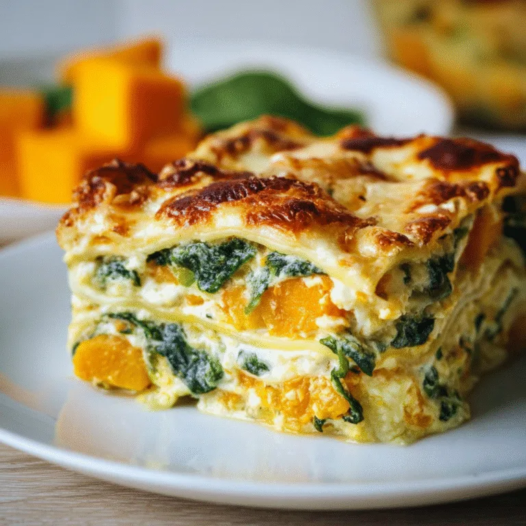 Butternut Squash and Spinach Lasagna – Creamy, Cozy, and Perfect for Fall Nights