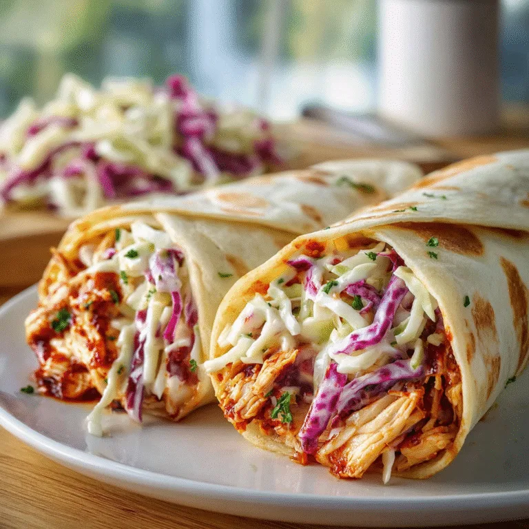 BBQ Chicken Coleslaw Wraps – A Sweet, Tangy, Crunchy Wrap That Makes Every Bite Feel Like Summer