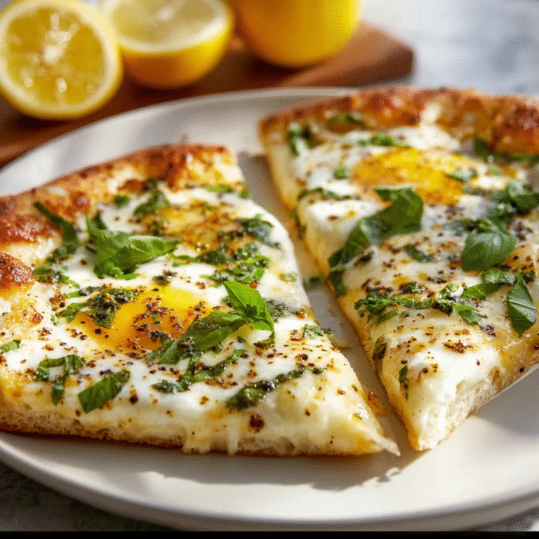 Zesty Lemon Mozzarella Pizza – A Bright, Fresh, Gourmet Twist on Classic White Pizza