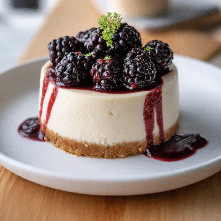 Mulberry & Earl Grey Cheesecake – A Lush, Elegant Tea-Infused Dessert