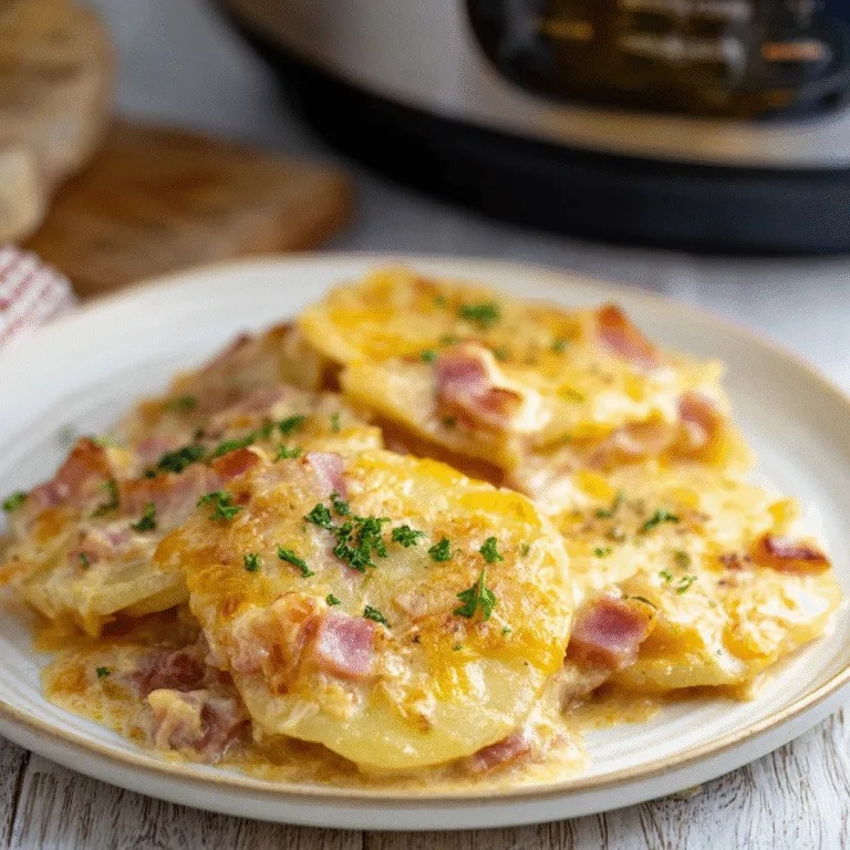 Crock Pot Scalloped Potatoes and Ham – A Cozy, Creamy, Comforting Classic
