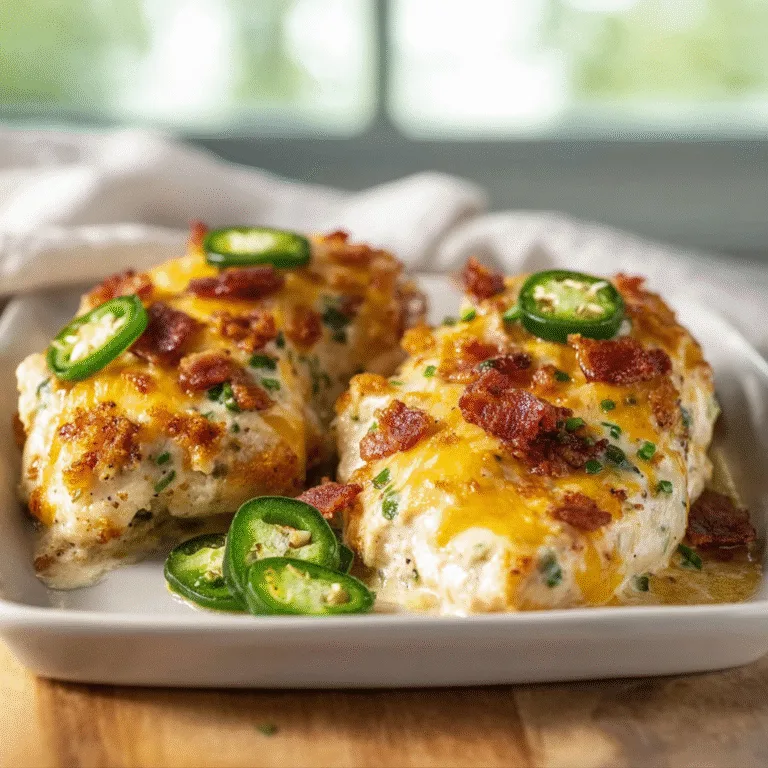 Keto Jalapeño Popper Chicken – Creamy, Cheesy, Bacon-Topped Low-Carb Comfort