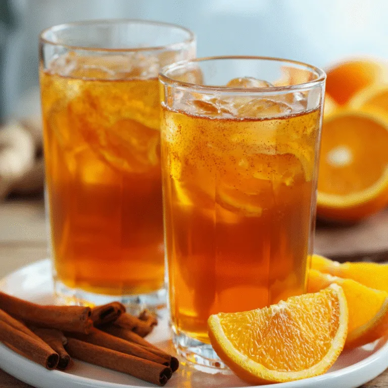 Homemade Orange Cinnamon Iced Tea – Refreshing, Cozy, and Bright with Citrus Spice