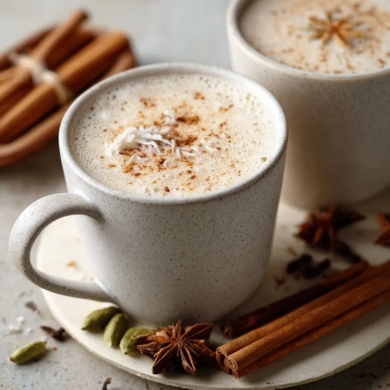 Creamy Coconut Chai – A Cozy, Dairy-Free Cup of Spiced Comfort