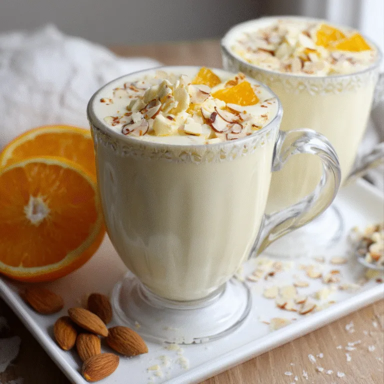 White Chocolate Orange Almond Hot Chocolate – A Luxurious Winter Mug of Pure Bliss
