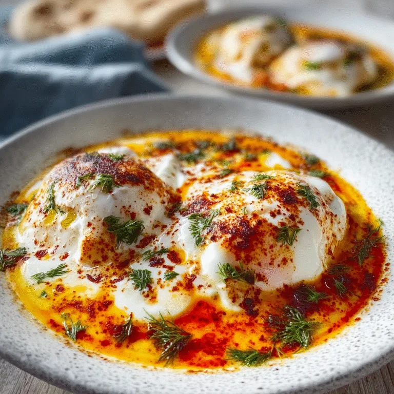 Turkish Eggs (Çılbır) – Creamy Yogurt, Perfect Eggs, and Spiced Butter Bliss