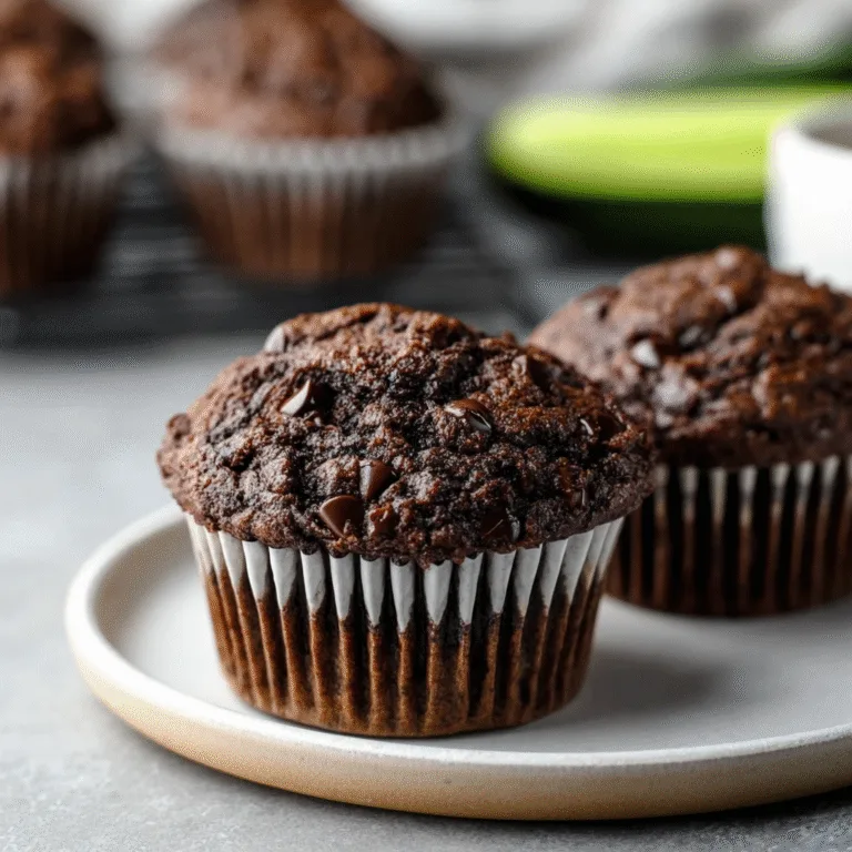 Chocolate Zucchini Muffins – Moist, Rich & Packed with Hidden Veggies