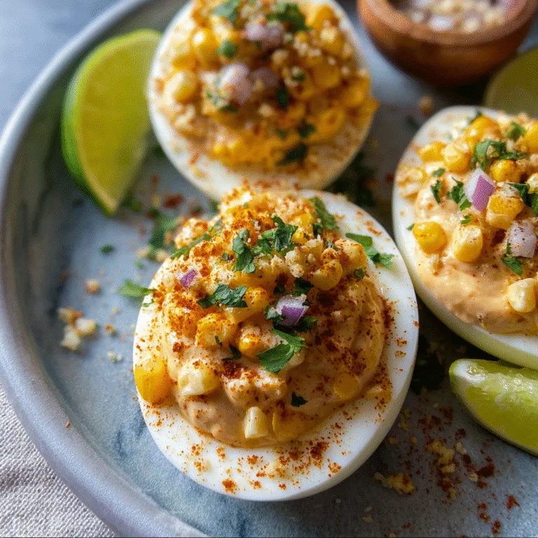 Elote Deviled Eggs with Chipotle Mayo – A Bold, Flavor-Packed Twist on a Classic Appetizer