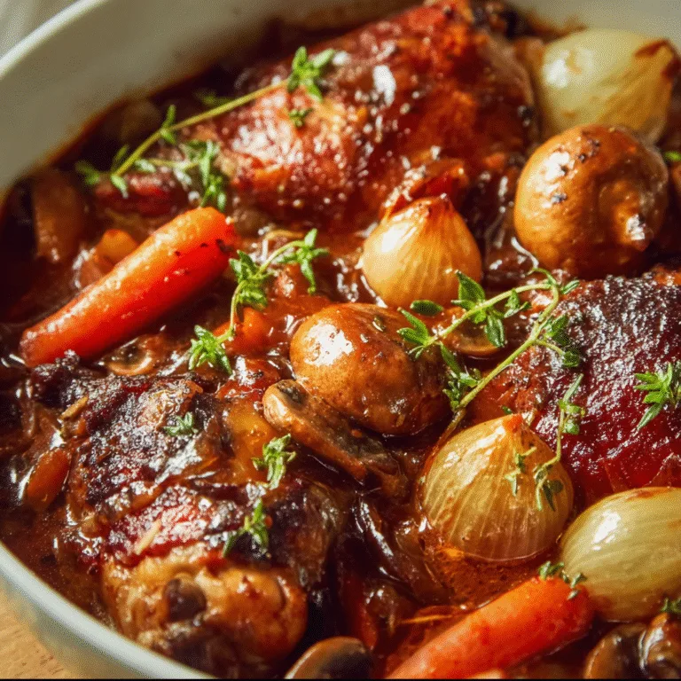 Slow Cooker Coq au Vin – A French Classic Made Cozy and Effortless