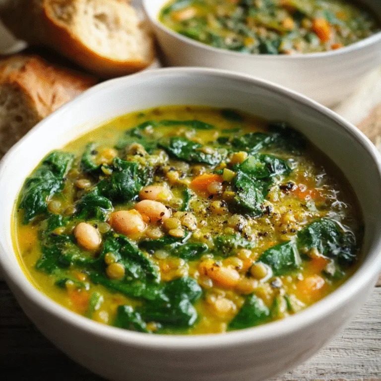 Spinach, Lentil, and Butter Bean Soup – Cozy, Nourishing, and Wonderfully Simple